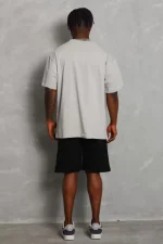 Unisex Oversize Düz Bisiklet Yaka T-Shirt