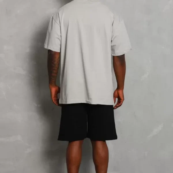 Unisex Oversize Düz Bisiklet Yaka T-Shirt