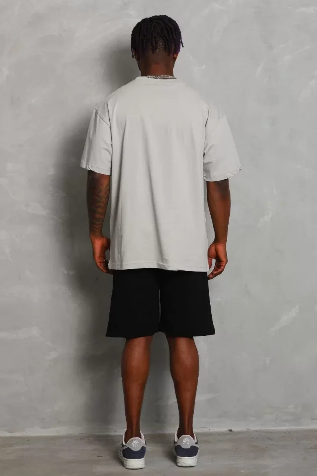 33ece192e9ee26d1d12d5cdb6bda57a8_88447-0.jpg Unisex Oversize Düz Bisiklet Yaka T-Shirt - Görsel 1
