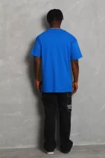 Unisex Oversize Düz Bisiklet Yaka T-Shirt - Görsel 3