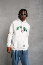 Erkek Baskılı Kapüşonlu Sweatshirt - Görsel 3