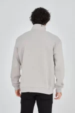 Erkek Yarım Fermuarlı Baskılı Sweat - Görsel 2