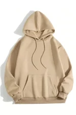 Erkek Düz Kapüşonlu Sweat