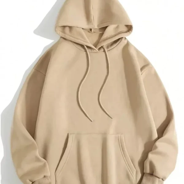 Erkek Düz Kapüşonlu Sweat