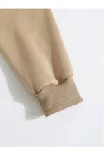 Erkek Düz Kapüşonlu Sweat - Görsel 3
