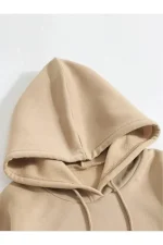 Erkek Düz Kapüşonlu Sweat - Görsel 4