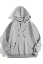 Erkek Düz Kapüşonlu Sweat - Görsel 2