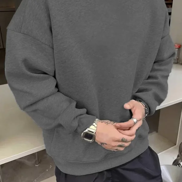 Erkek Düz Bisiklet Yaka Sweat