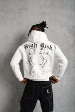 Erkek Baskılı Kapşonlu Sweat - Görsel 2