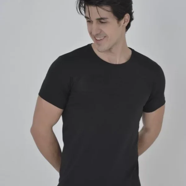 Erkek Gögüs Fileli Slim Fit T-shirt