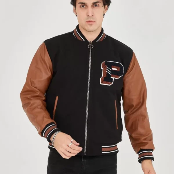 Erkek İçten Elyaf Ve Astarlı Kolları Suni Deri Ceket