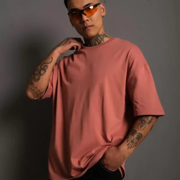 Erkek 24/1 Düz A Kalite Oversize T-shirt