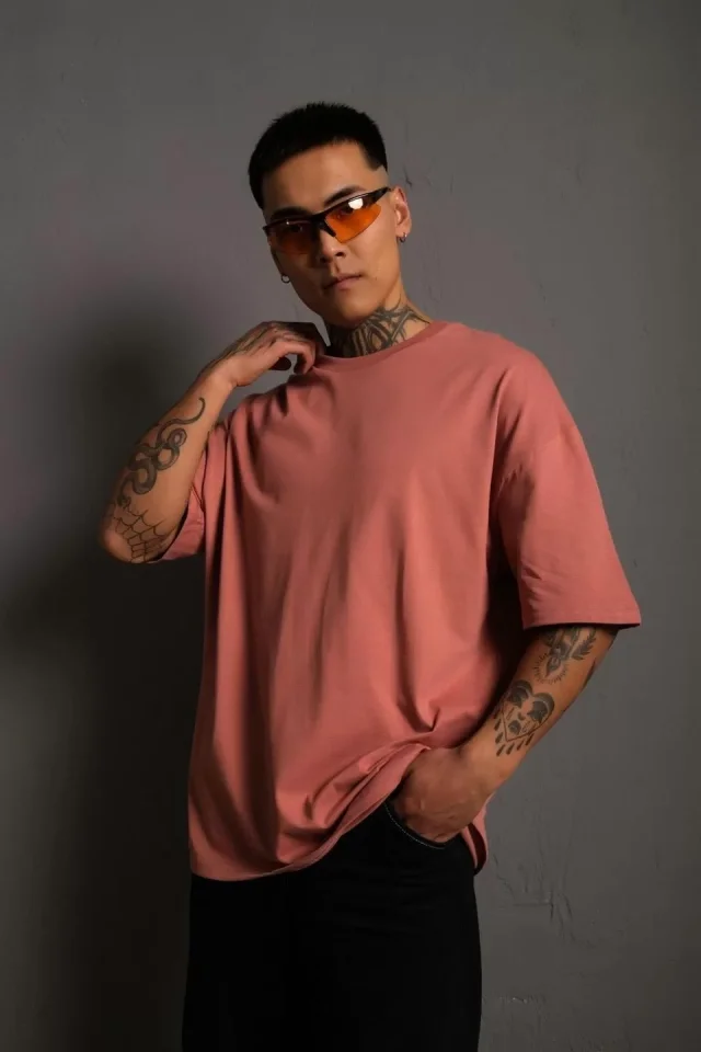 33ece192e9ee26d1d12d5cdb6bda57a8_88842-0.jpg Erkek 24/1 Düz A Kalite Oversize T-shirt - Görsel 1