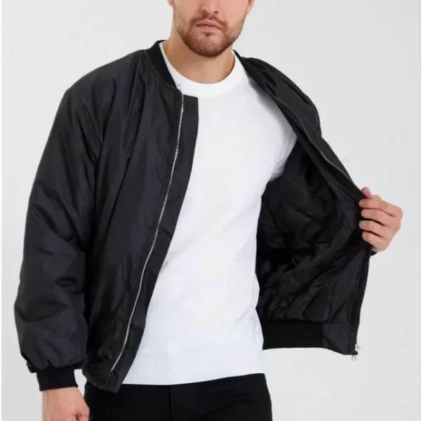 Erkek Düz Bomber Ceket