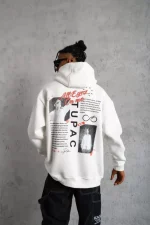 Erkek Ön Arka Baskılı Kapşonlu Sweat - Görsel 4