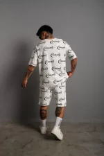 Erkek Baskılı İkili Şortlu Takım - Görsel 3