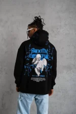 Erkek Yıldırım Baskılı Kapşonlu Sweat