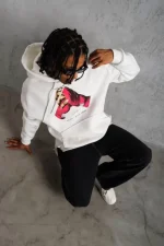 Erkek Eldiven Baskılı Kapüşonlu Sweat - Görsel 2