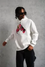 Erkek Eldiven Baskılı Kapüşonlu Sweat - Görsel 3