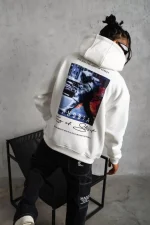 Erkek Astronot Baskılı Kapüşonlu Sweat - Görsel 4