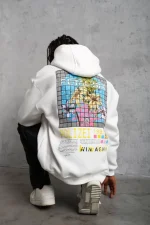 Erkek Patel Six Baskılı Kapüşonlu Sweat - Görsel 4