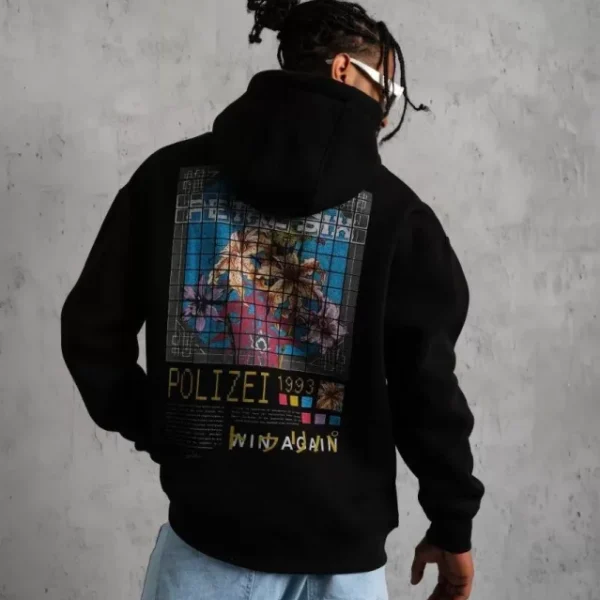 Erkek Patel Six Baskılı Kapüşonlu Sweat