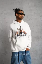 Erkek DANKES Baskılı Kapüşonlu Sweat - Görsel 4