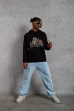 Erkek DANKES Baskılı Kapüşonlu Sweat