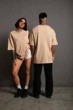 Erkek 24/1 Düz A Kalite Oversize T-shirt