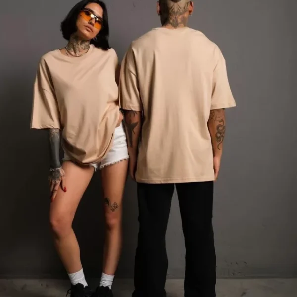 Erkek 24/1 Düz A Kalite Oversize T-shirt