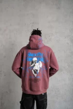 Erkek Yıldırım Baskılı Kapşonlu Sweat - Görsel 2