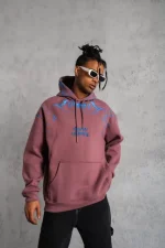 Erkek Yıldırım Baskılı Kapşonlu Sweat - Görsel 3