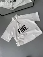 Unisex Baskılı Yarım Fermuarlı T-Shirt - Görsel 2