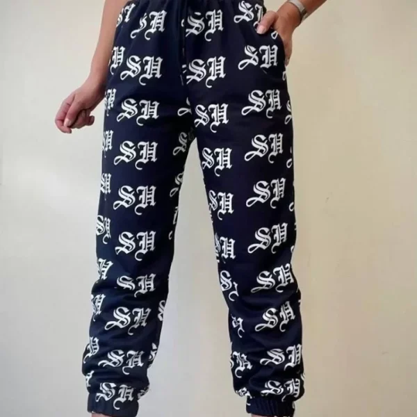 Sh Dijital Baskılı Bağcıklı Eşofman Altı