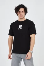 Erkek Bisiklet Yakalı Baskılı T-Shirt - Görsel 4