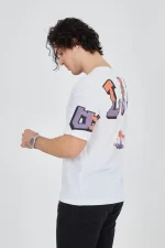 Erkek Ön Ve Arka Baskılı T-Shirt - Görsel 2