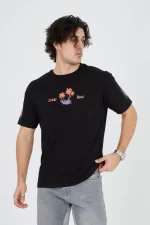 Erkek Ön Ve Arka Baskılı T-Shirt - Görsel 2