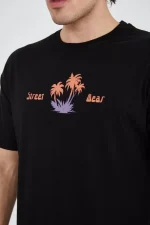 Erkek Ön Ve Arka Baskılı T-Shirt - Görsel 4