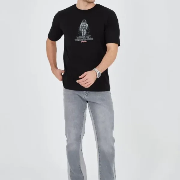 Erkek Penye Baskılı T-Shirt