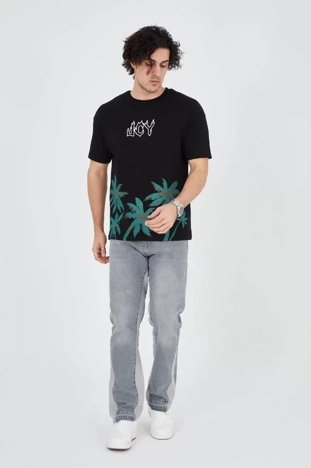 33ece192e9ee26d1d12d5cdb6bda57a8_89451-0.jpg Erkek Baskılı Bisiklet Yaka T-Shirt - Görsel 1
