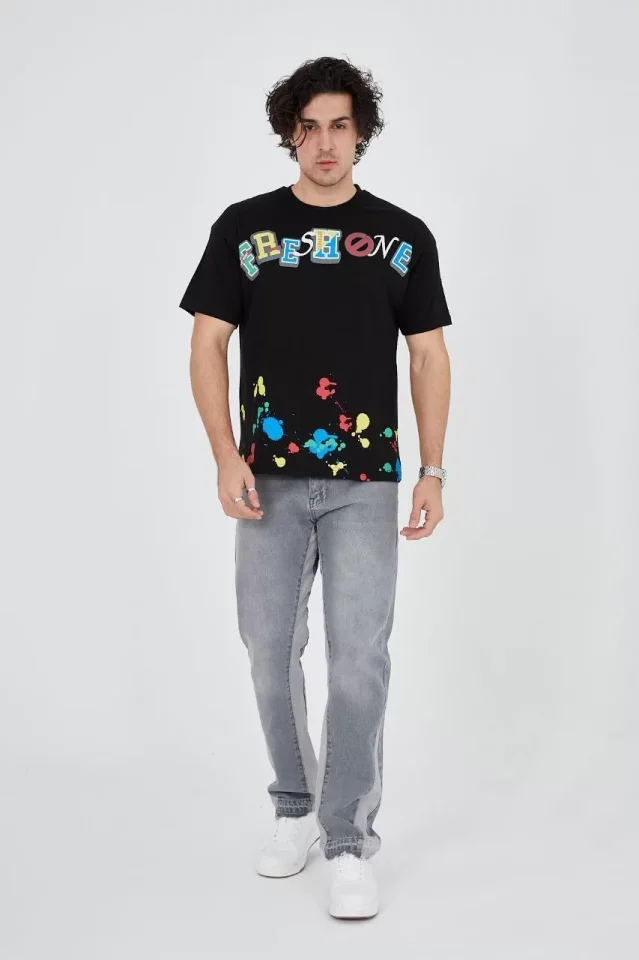 33ece192e9ee26d1d12d5cdb6bda57a8_89471-0.jpg Erkek Baskılı Penye T-Shirt - Görsel 1