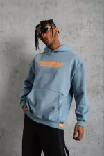 Erkek Armalı Baskılı Kapüşonlu Sweatshirt - Görsel 2