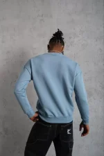 Erkek Düz Bisiklet Yaka Sweat - Görsel 2