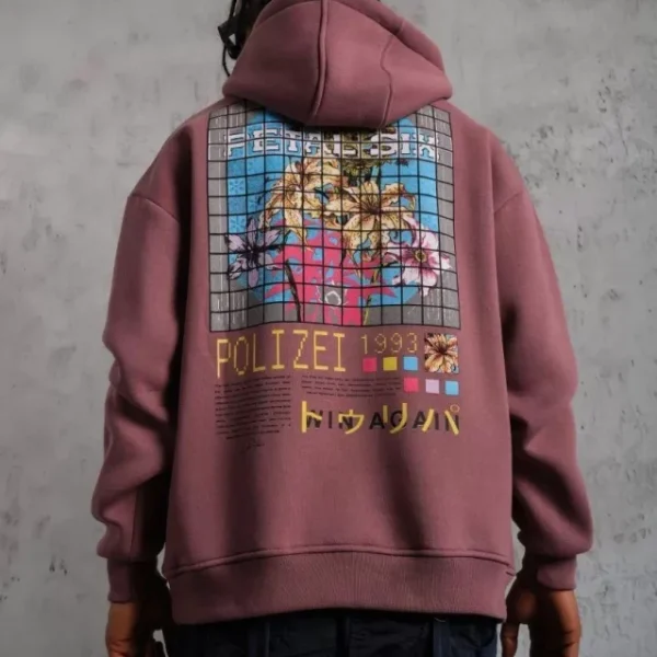 Erkek Patel Six Baskılı Kapüşonlu Sweat