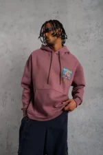 Erkek Patel Six Baskılı Kapüşonlu Sweat - Görsel 4