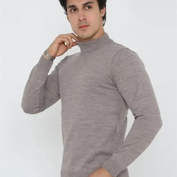 Erkek Yarım Balıkçı Yaka Triko Kazak