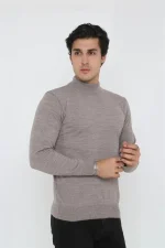 Erkek Yarım Balıkçı Yaka Triko Kazak - Görsel 2