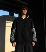 Erkek Bape Spider Baskılı Oversize Hırka