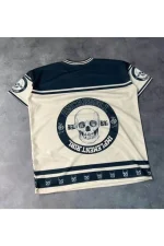 Erkek Oversize Dijital Baskılı Kuru Kafa T-shirt - Görsel 2